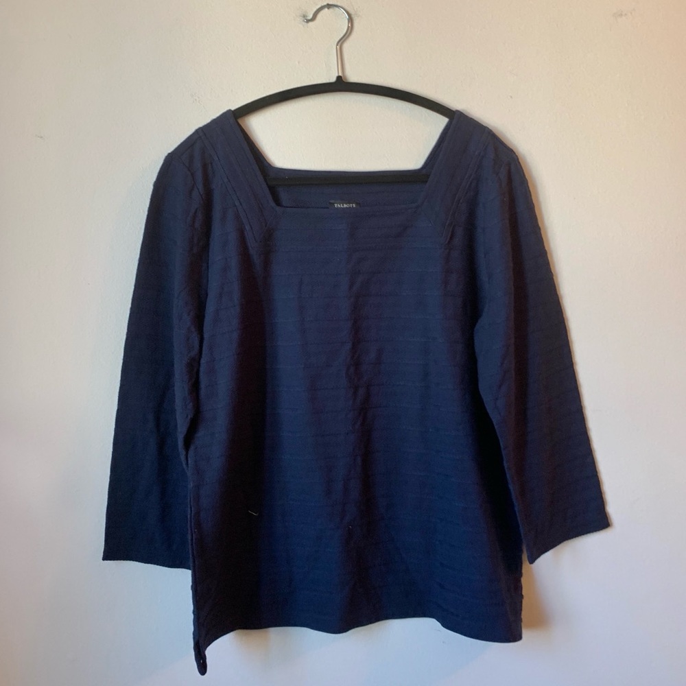 NWOT Talbots Texture-Striped Top